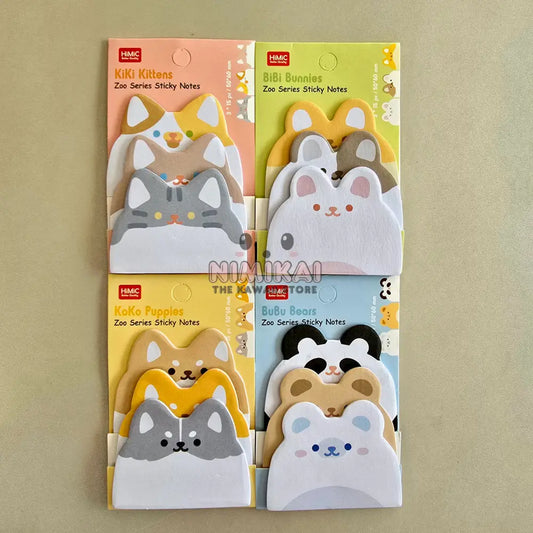 Animal Zoo Series Sticky Notes Bubu Bears Stationery