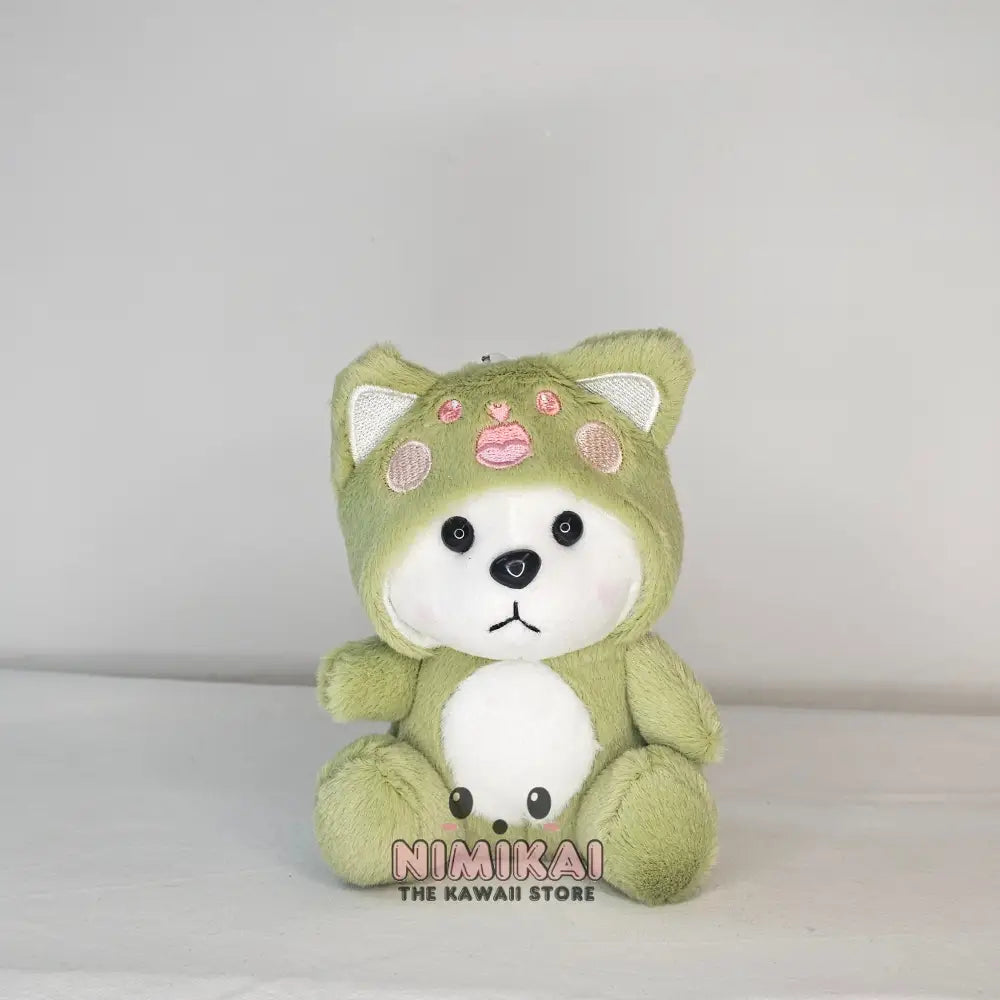 Bear In Onesies Plush Keychain