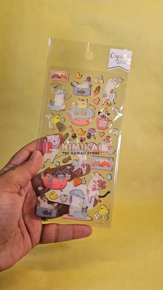 Cat Crystal Stickers Stationery