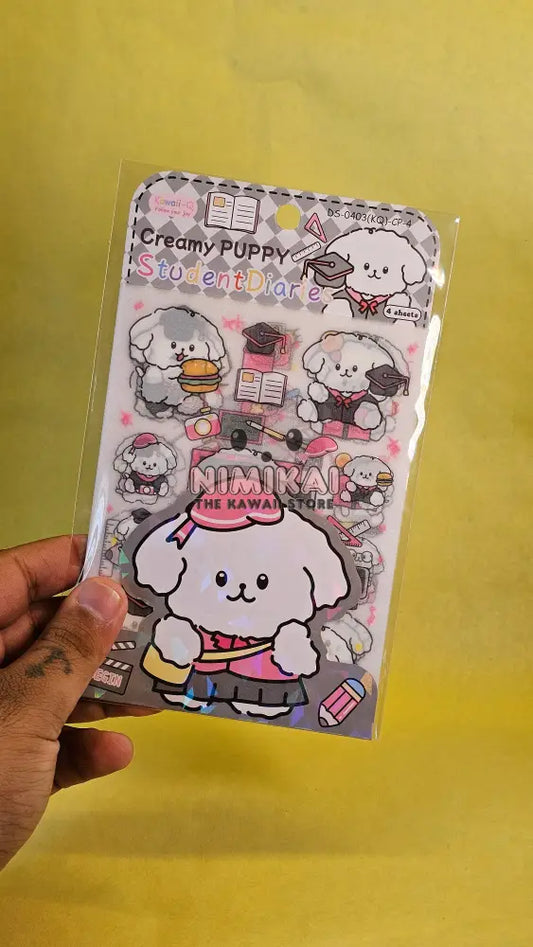 Creamy Puppy Stickers Stationery