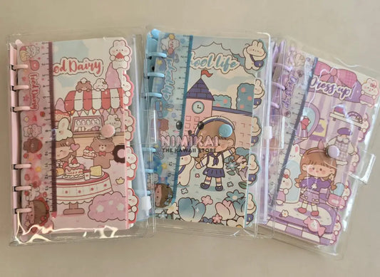Kawaii Binder Diary Pink Stationery