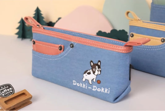 Doki Doki Denim Pencil Pouch
