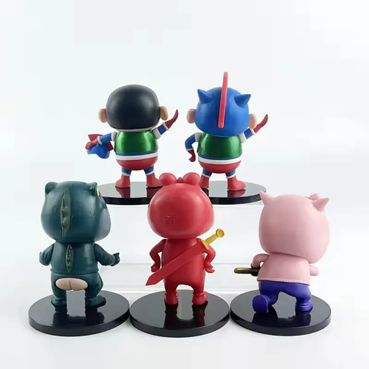 Shinchan Cosplay Figure Keychain with Stand