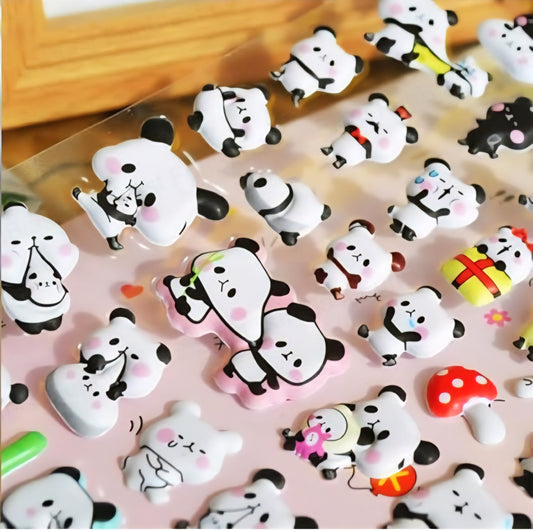 Panda Puffy Sticker