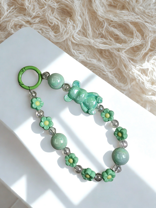 Blooming Bear Phone Charm