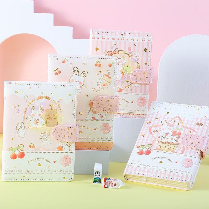 Kawaii Pink Bunny Small Notebook