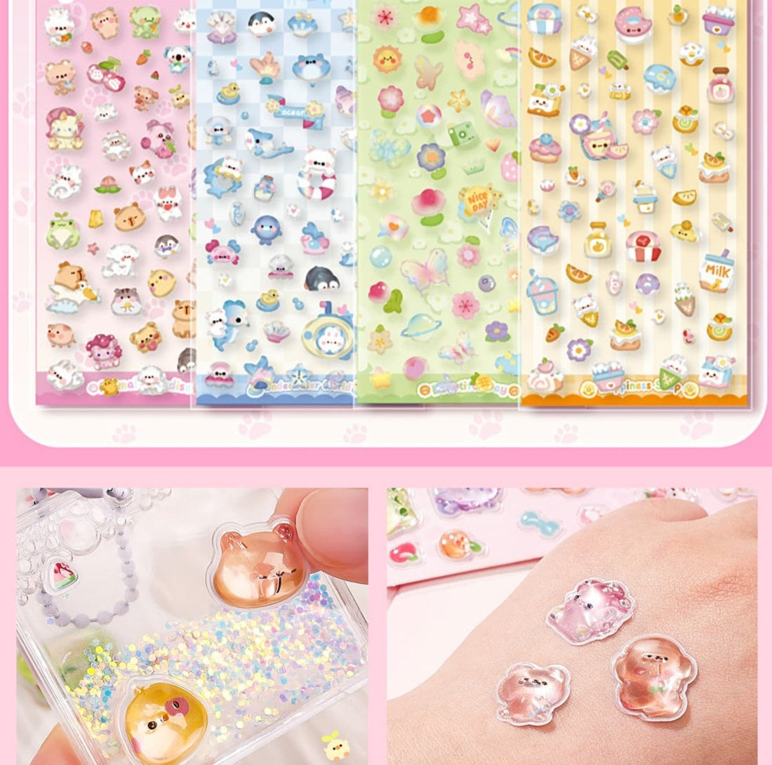 Kawaii 3D Glass Sticker