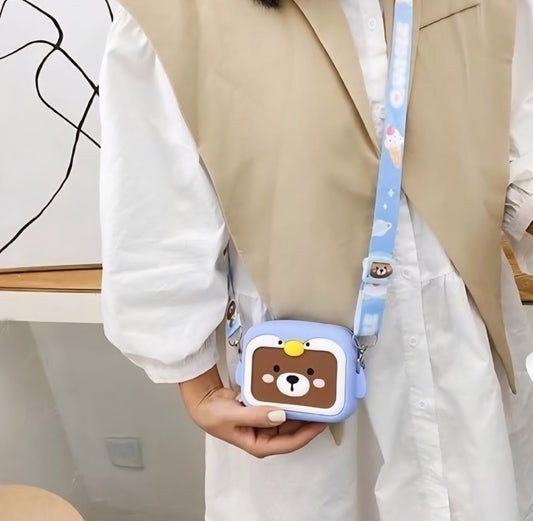 Kawaii Bear Silicone Sling Bag