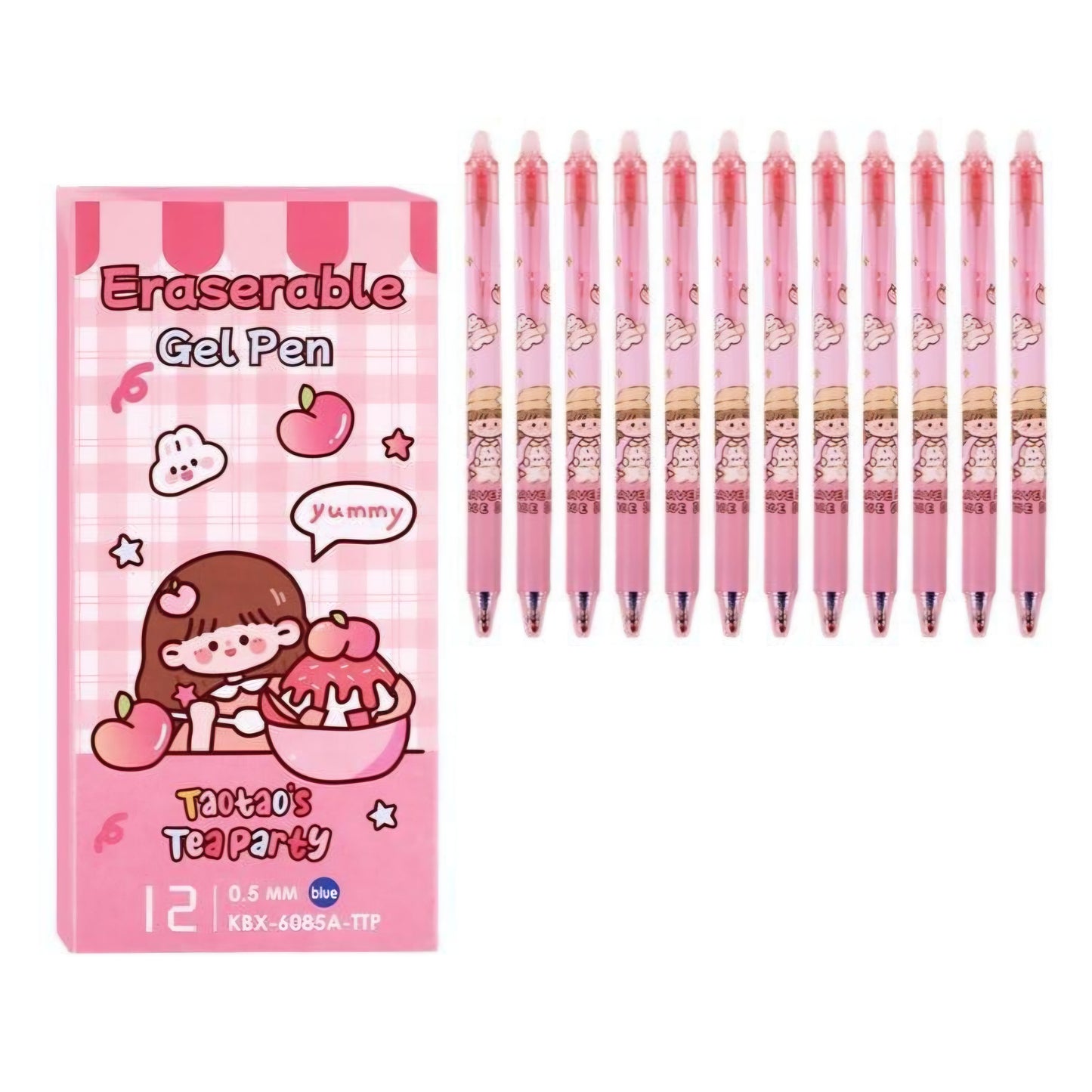 TaoTao's Tea Party Erasable Gel Pen (Pack of 12)