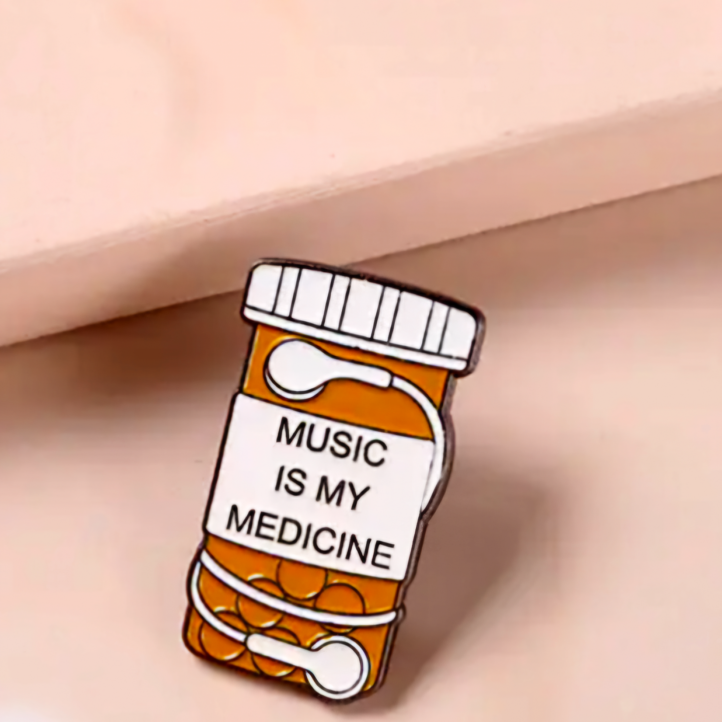 Daily Dose of Beats Enamel Pin