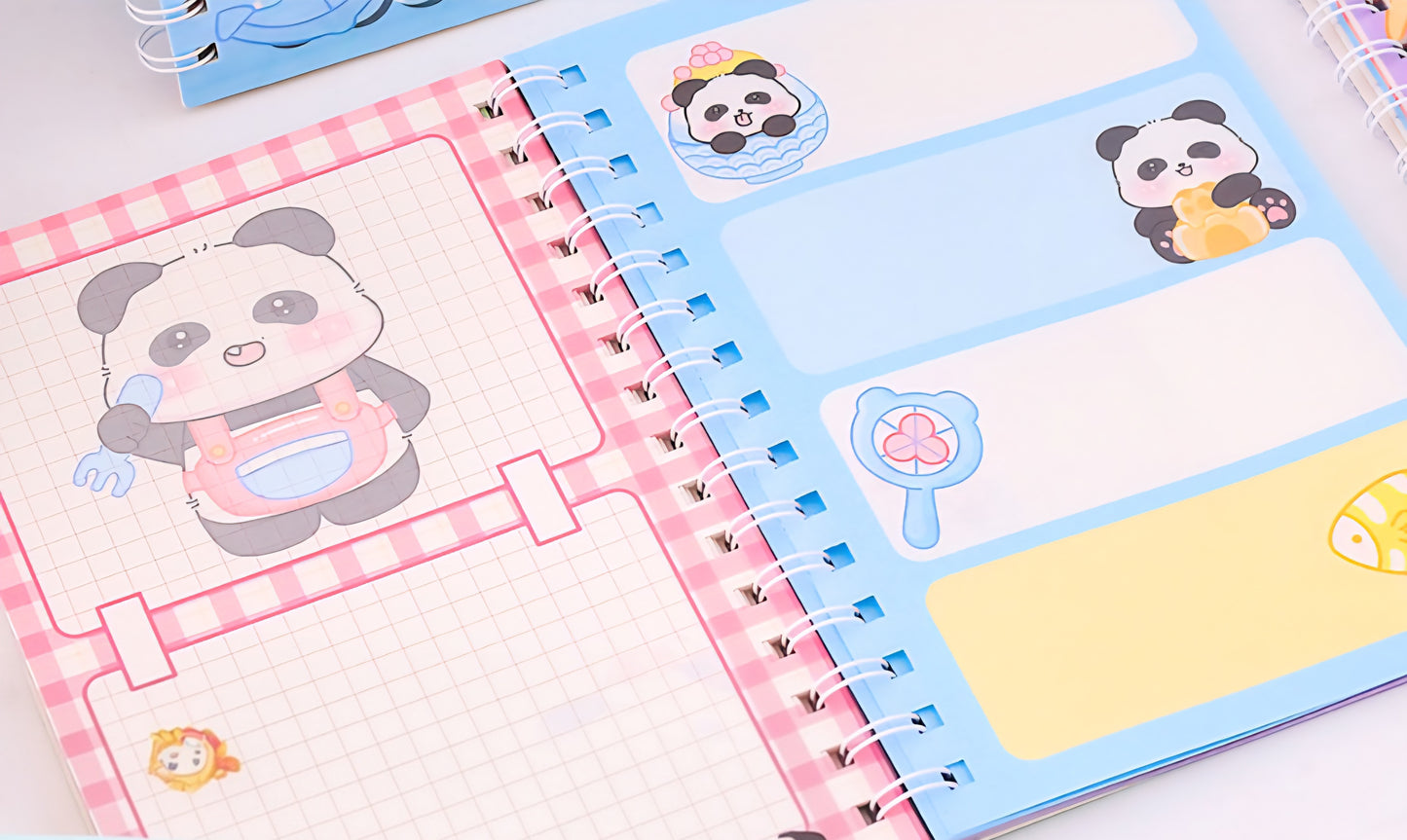 Puffy Panda Holographic Notebook