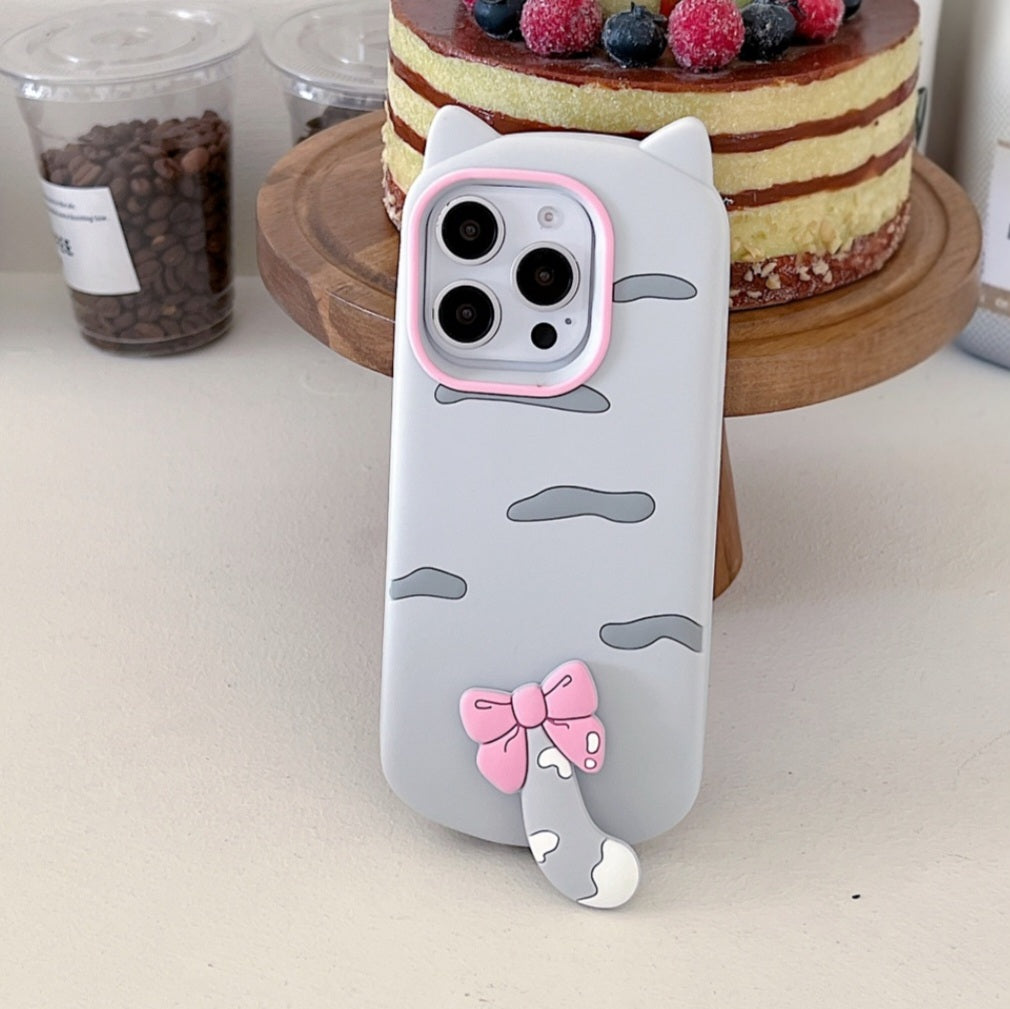 Grey Cat Fidget Phone Case