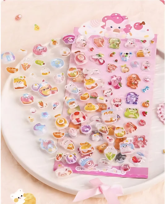 Kawaii 3D Glass Sticker