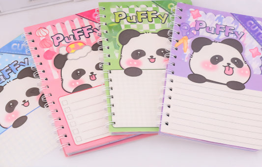 Puffy Panda Holographic Notebook