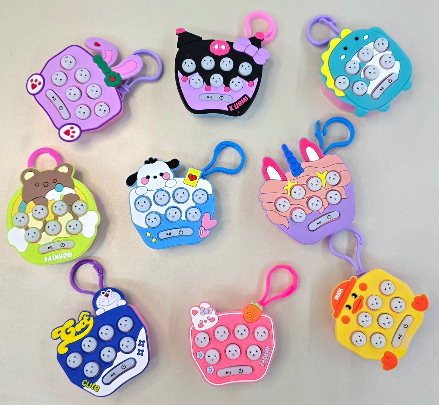 Whack-a-Mole Silicone Keychain