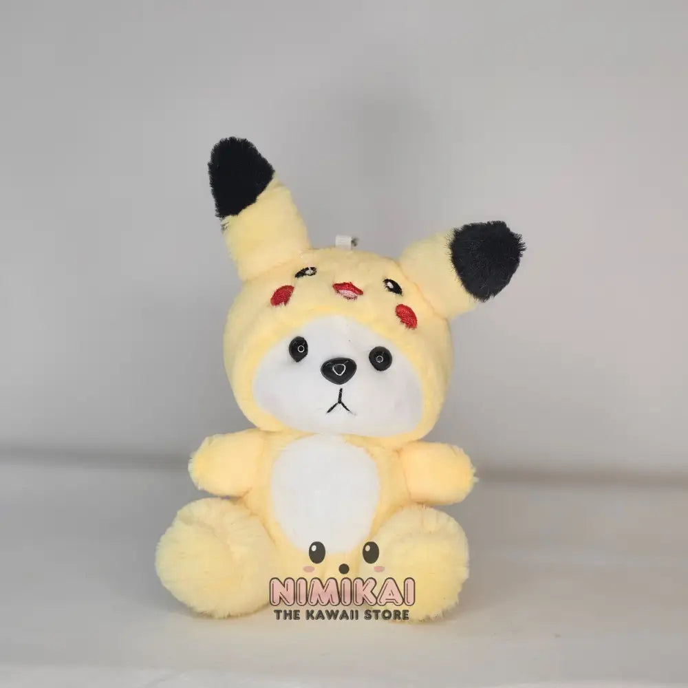 Bear In Onesies Plush Keychain