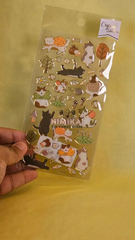 Cat Crystal Stickers Stationery