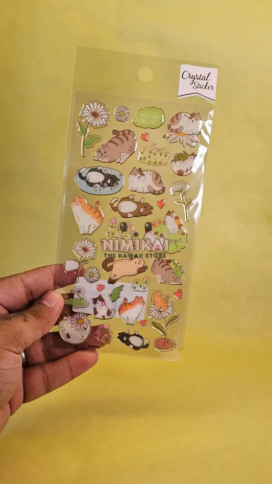 Cat Crystal Stickers Stationery