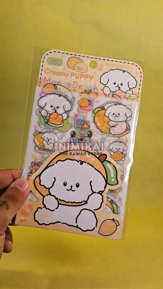 Creamy Puppy Stickers Stationery