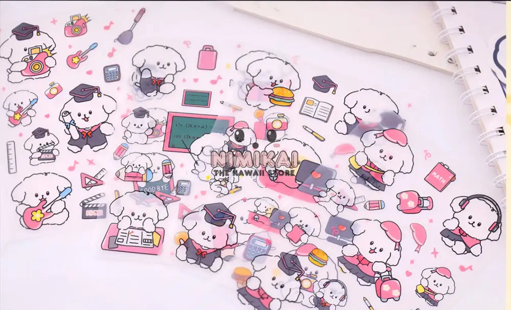 Creamy Puppy Stickers Stationery