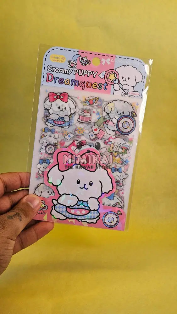 Creamy Puppy Stickers Stationery