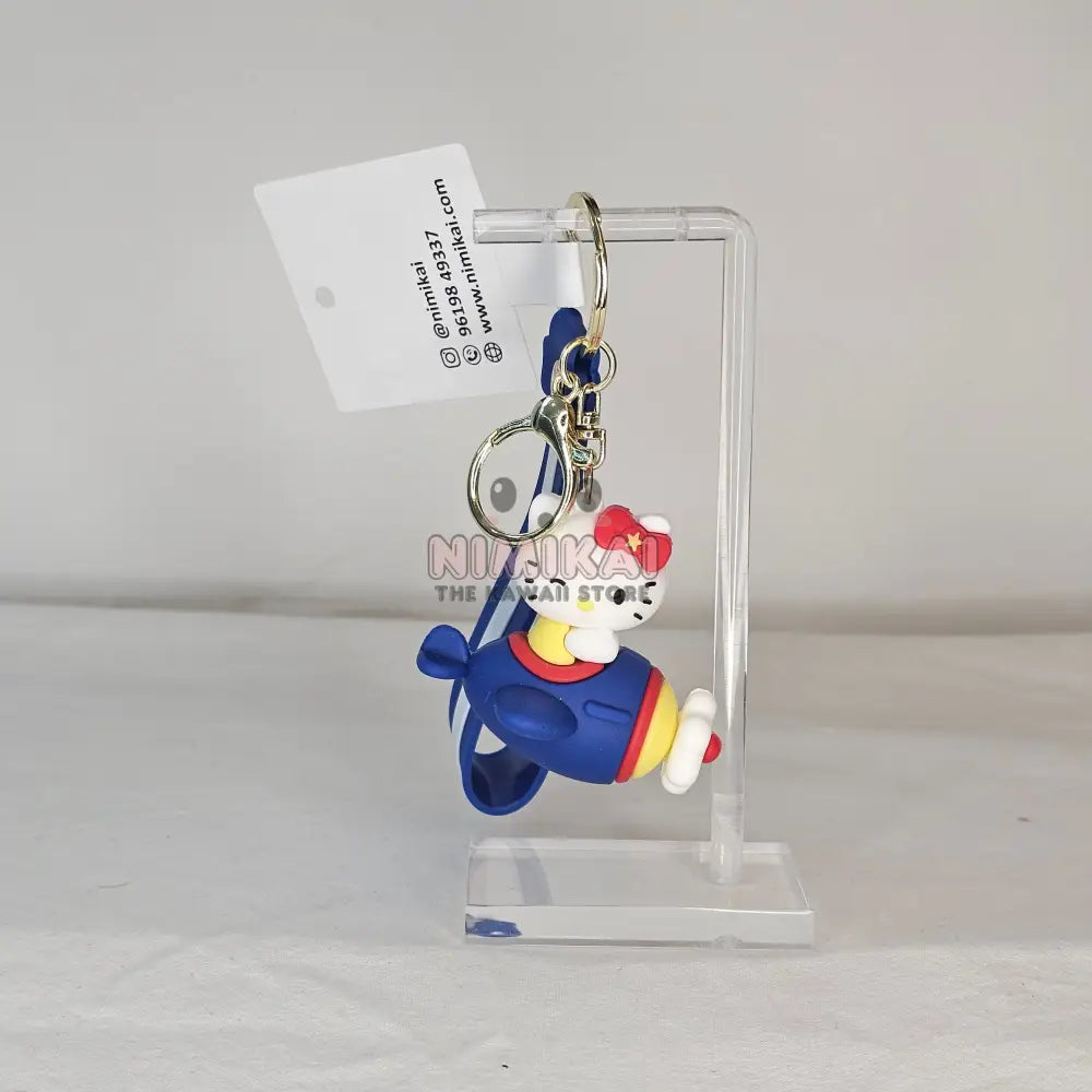 Hello Kitty In Airplane Keychain