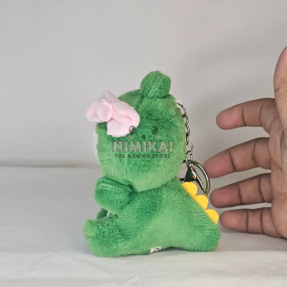 Hello Kitty In Dinosaur Onesie Plush Keychain