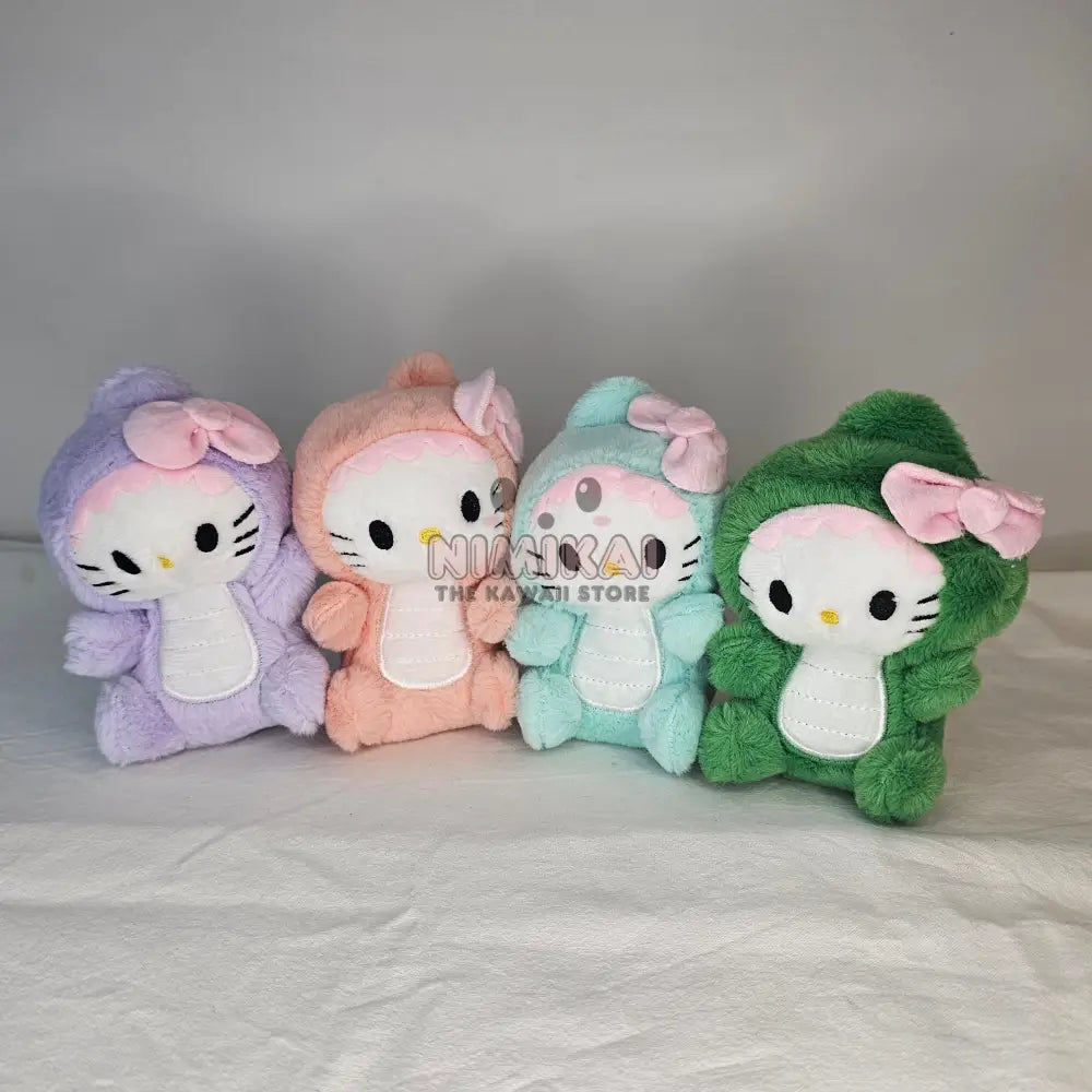 Hello Kitty In Dinosaur Onesie Plush Keychain