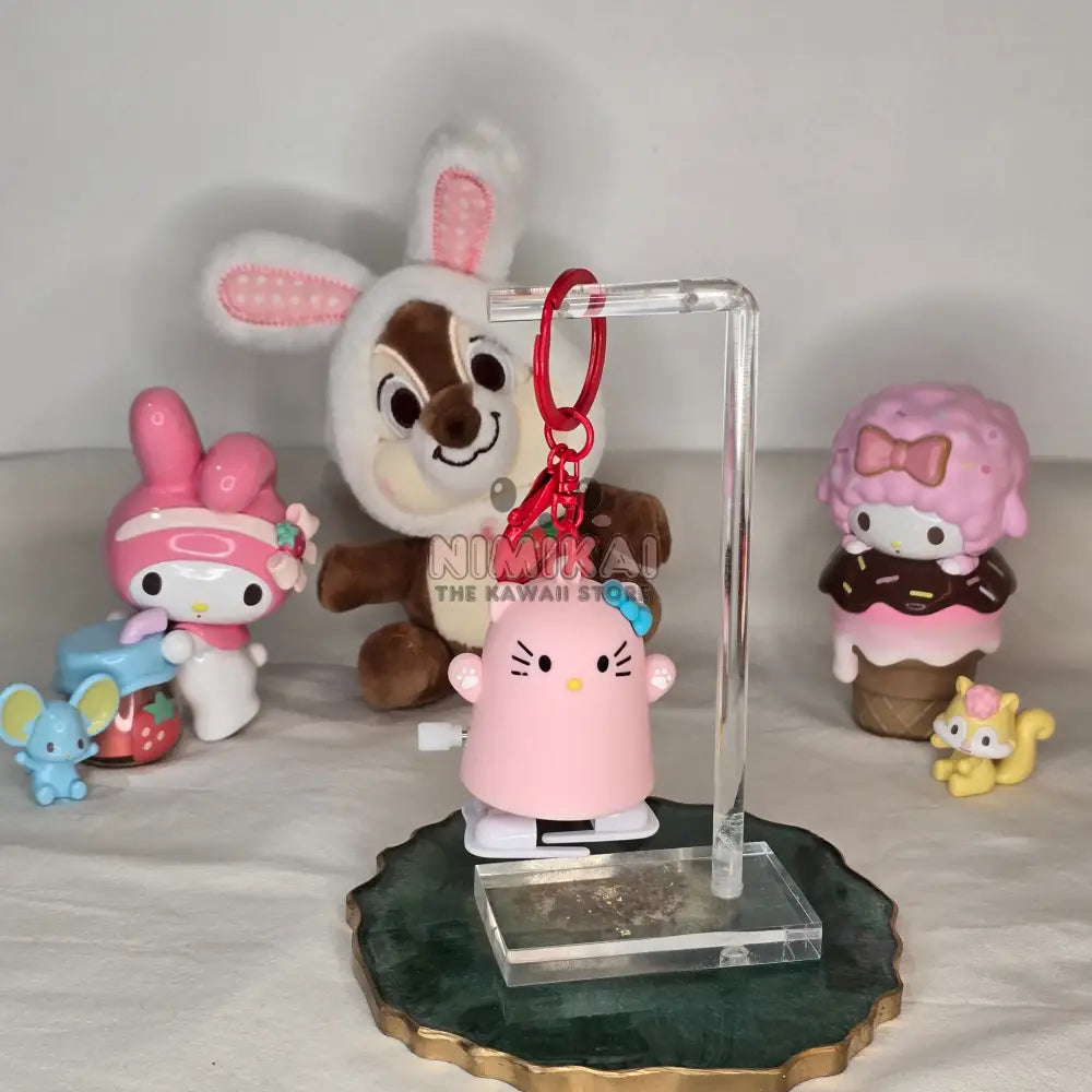 Hello Kitty Wind Up Keychain