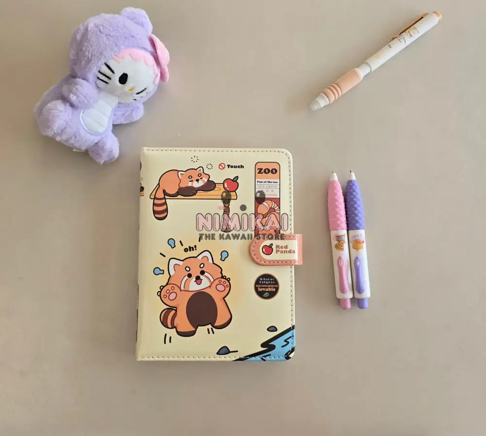Kawaii Undated Planner Red Panda Stationery
