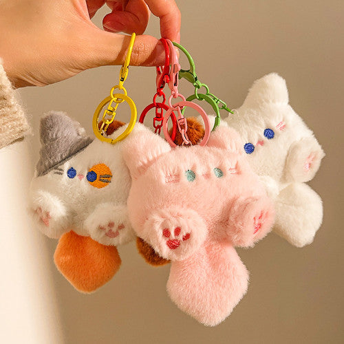 Cat Plush Charm Keychain