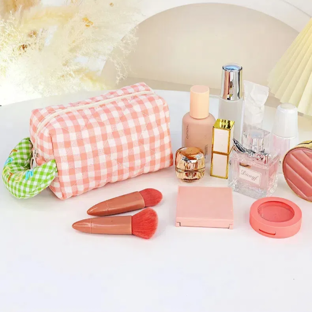 Gingham Makeup Pouches