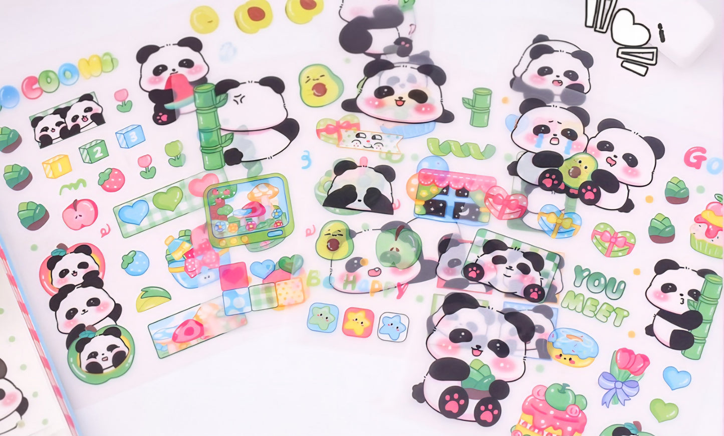 Puffy Panda Holographic Notebook