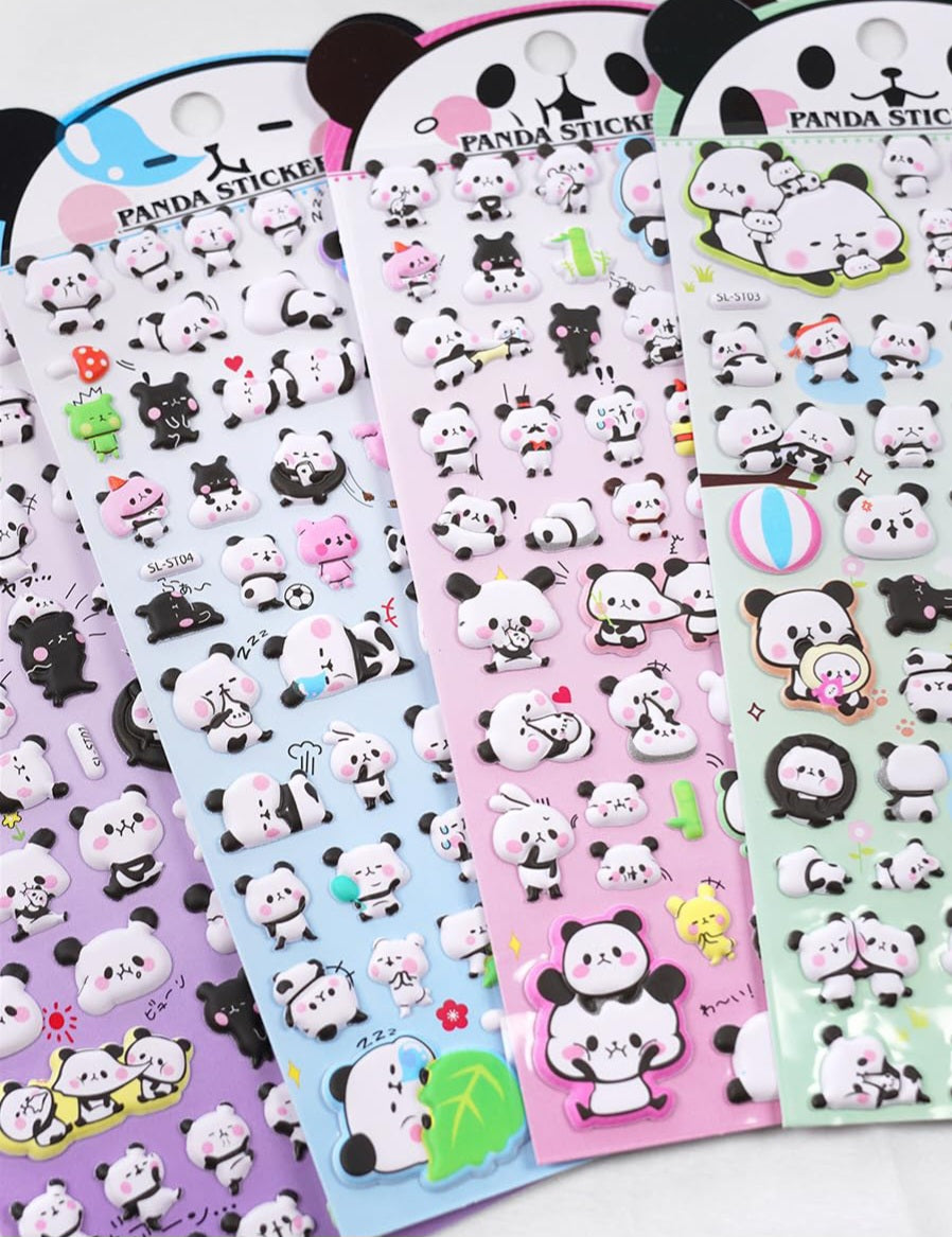 Panda Puffy Sticker