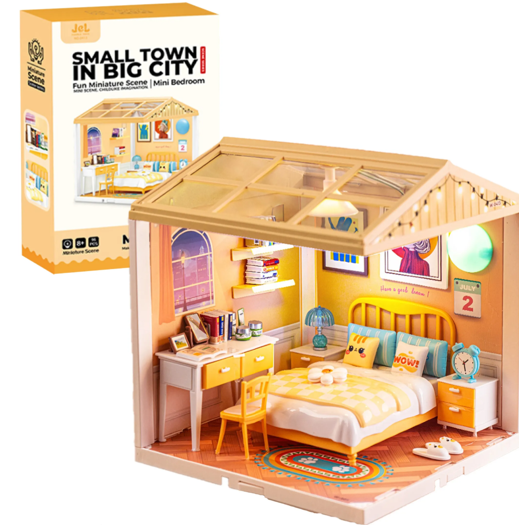 Miniature Bedroom DIY Kit