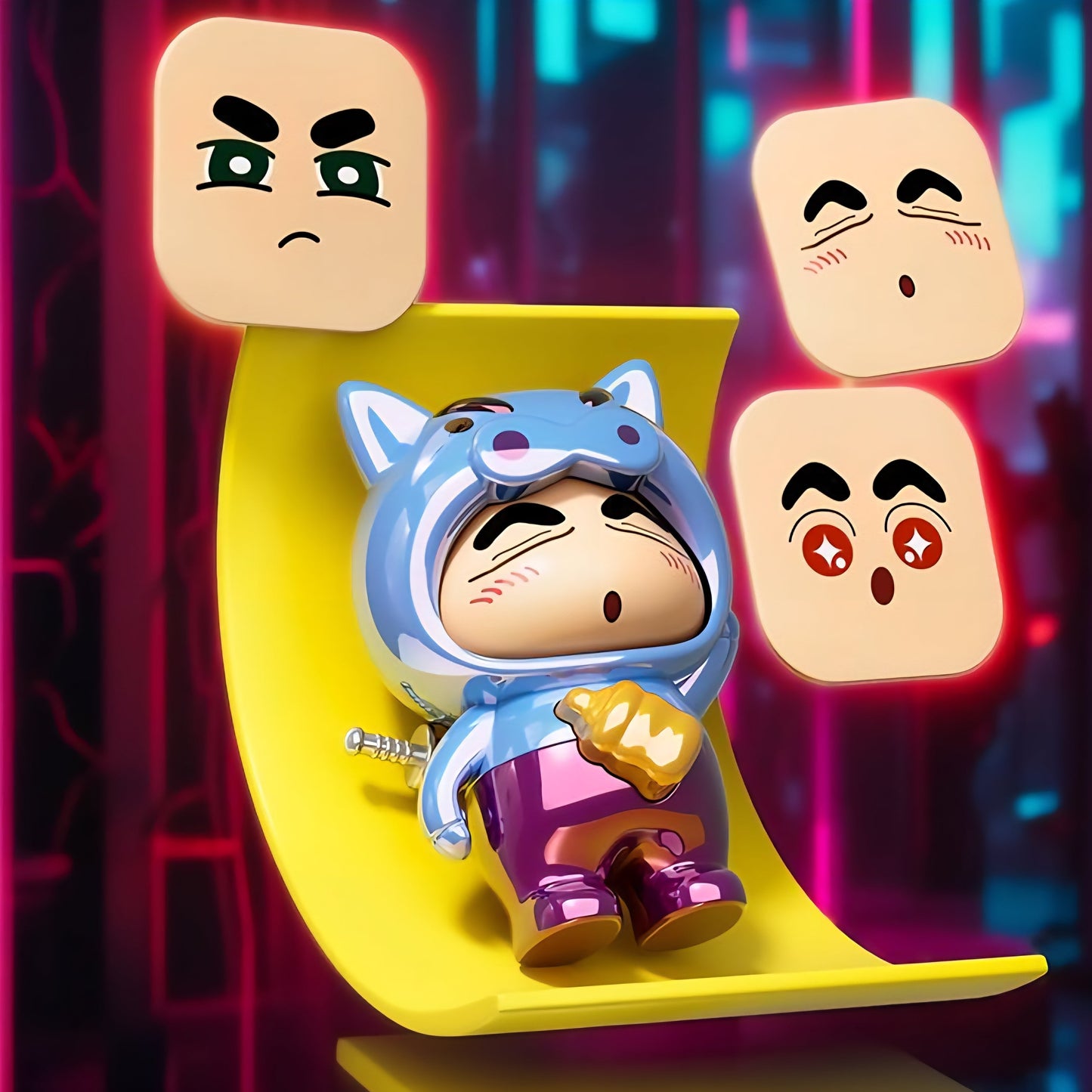 Shinchan Face Changing Keychain