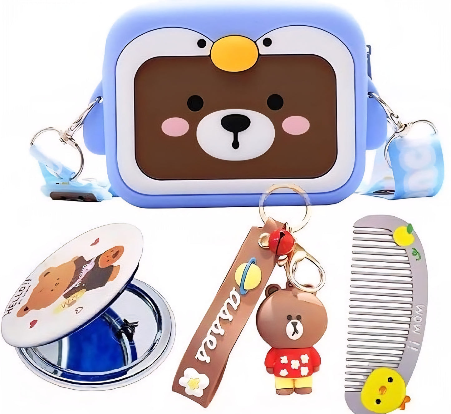 Kawaii Bear Silicone Sling Bag