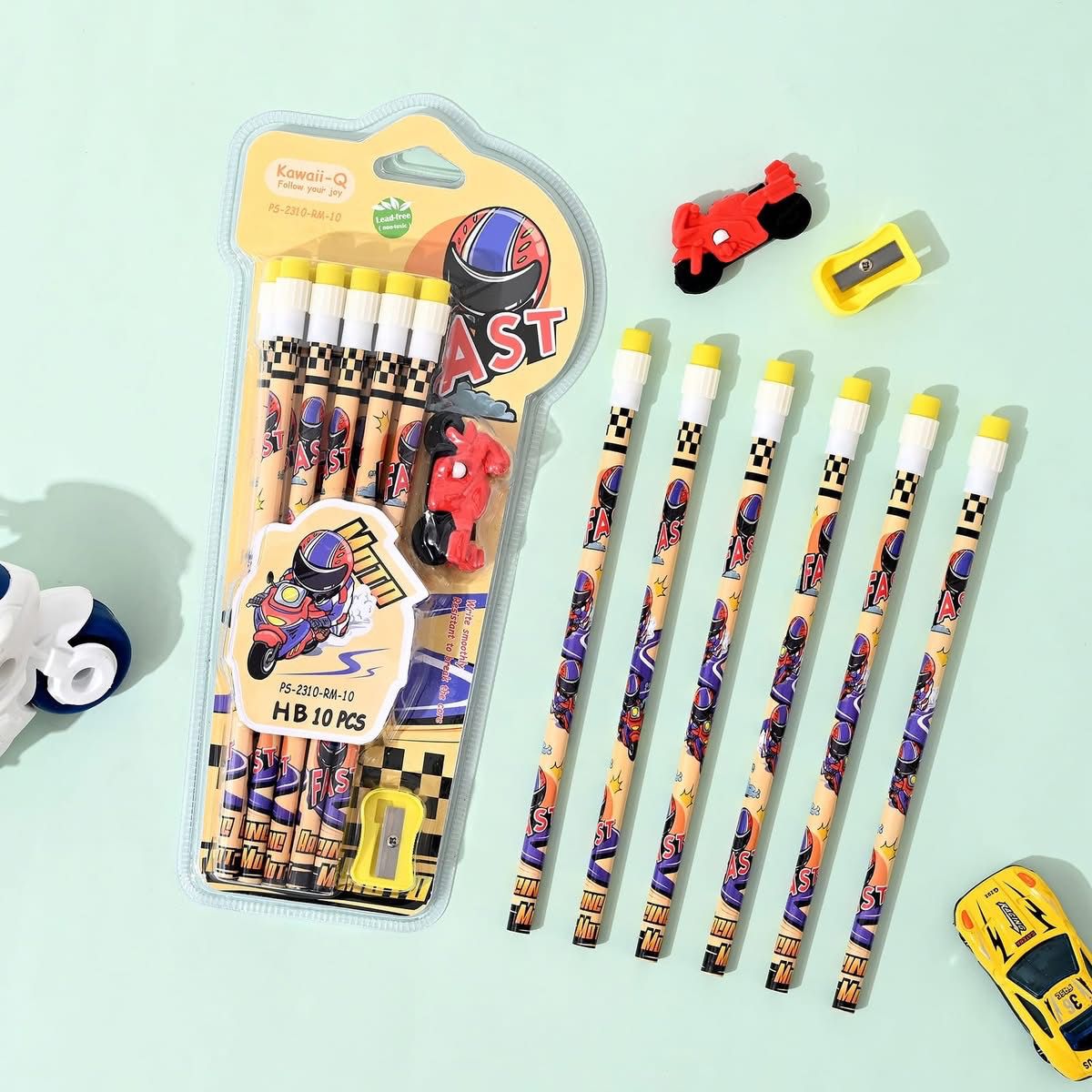 Racing Moto Pencil Set