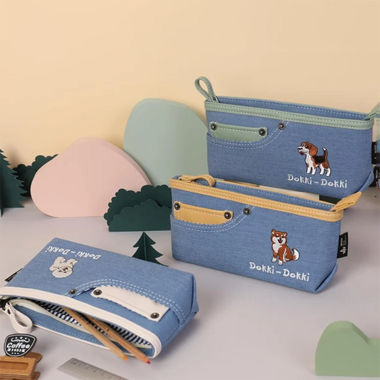 Doki Doki Denim Pencil Pouch