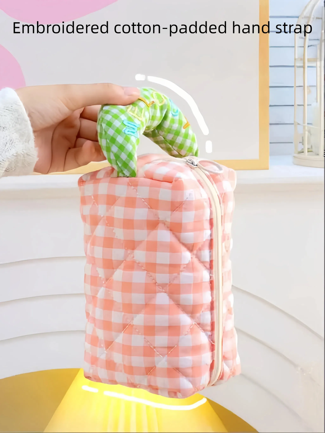 Gingham Makeup Pouches