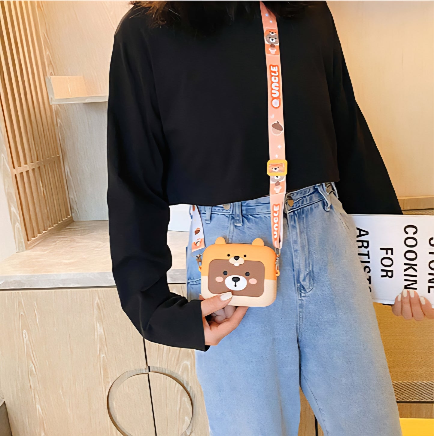 Kawaii Bear Silicone Sling Bag