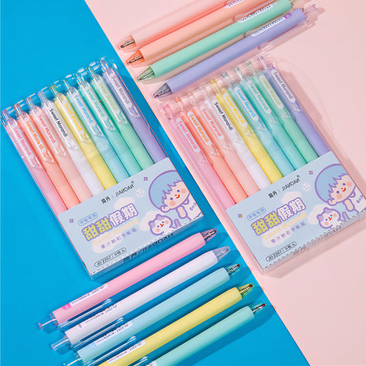 Sweet Morandi Coloured Gel Pen (Set of 9)