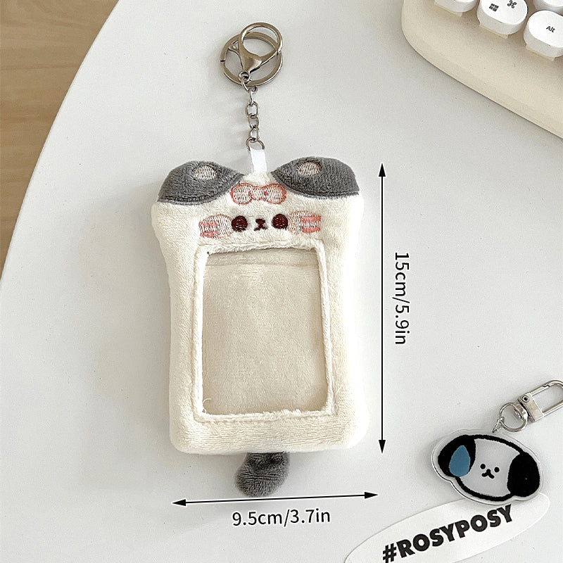 Cat Plush Photo / ID Card Holder