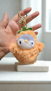 Penguin in Carrot Onesie Plush Keychain
