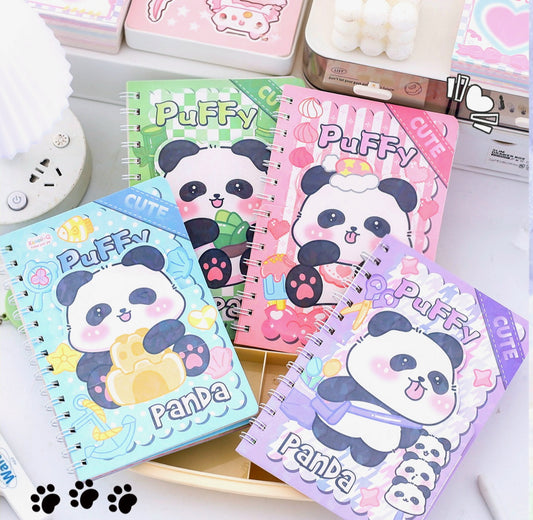 Puffy Panda Holographic Notebook