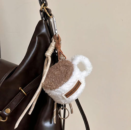 Plush Coffee Bag Charm