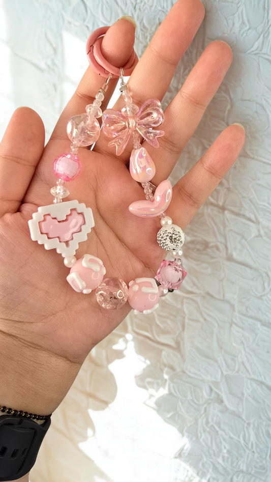Pixel Love Phone Charm