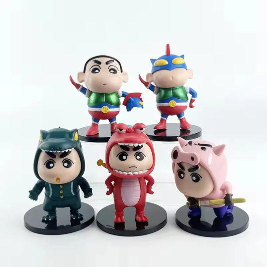 Shinchan Cosplay Figure Keychain with Stand