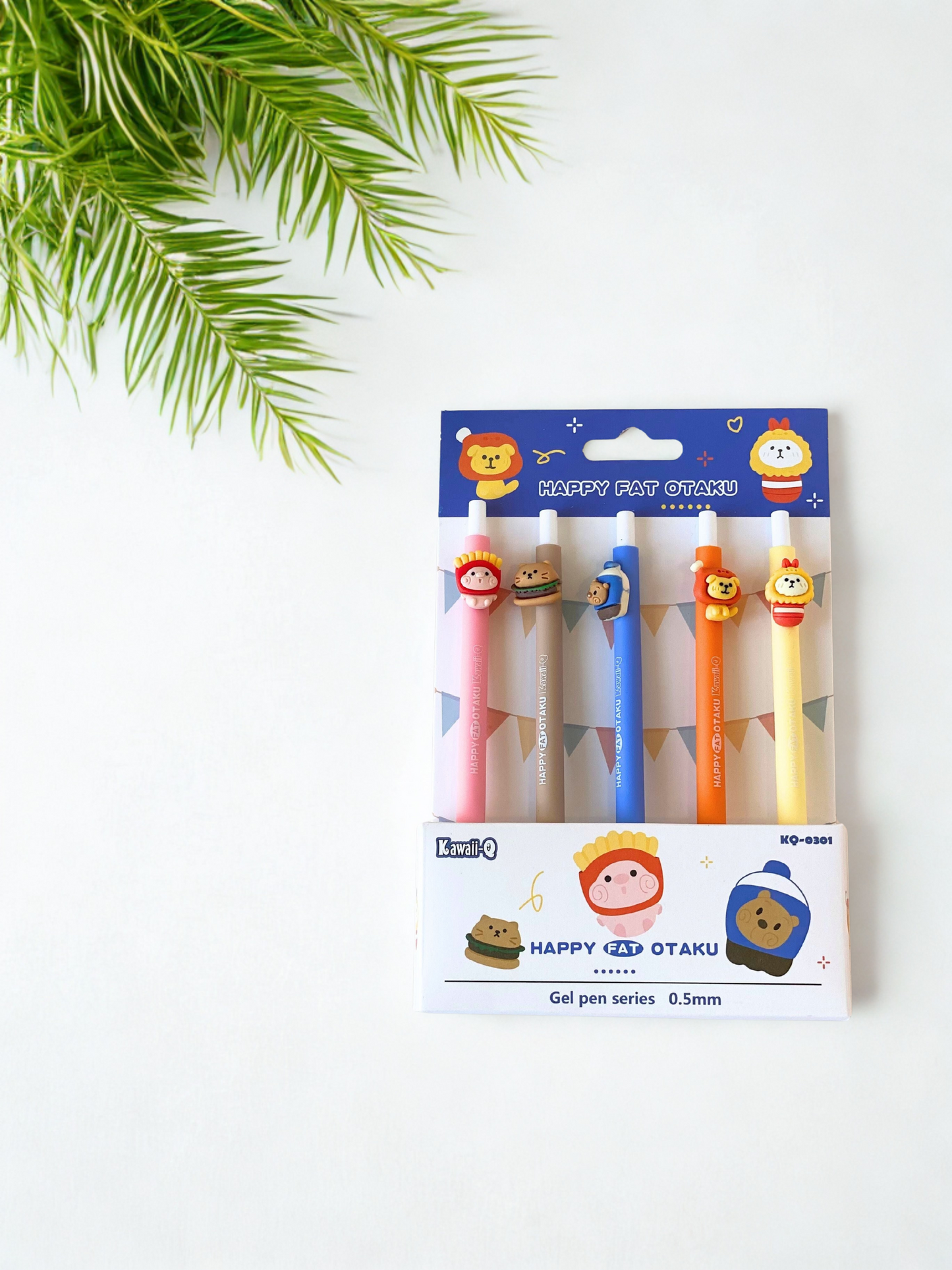Happy Fat Otaku Pen (Set of 5)