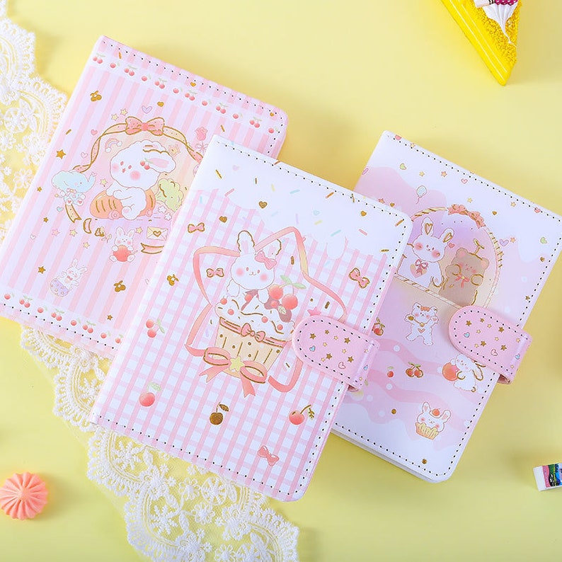 Kawaii Pink Bunny Small Notebook